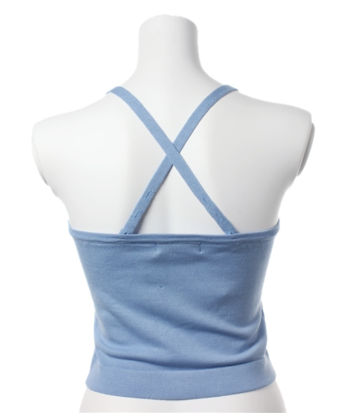 WEGO(ウィゴー)の「WEGO/ニットブラトップ(キャミソール・レディース・ライトグレー/ブルー/レッド/ライトイエロー・FREE)」の6枚目の写真