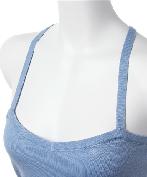 WEGO(ウィゴー)の「WEGO/ニットブラトップ(キャミソール・レディース・ライトグレー/ブルー/レッド/ライトイエロー・FREE)」の7枚目の写真