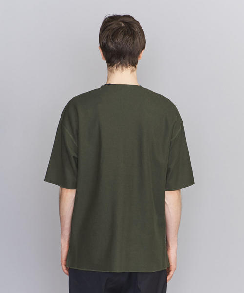 blurhms(ブラームス)の「<blurhms> OVER NECK SS/Tシャツ(Tシャツ/カットソー・メンズ・ブラック/オリーブ/ホワイト・3/2)」の4枚目の写真