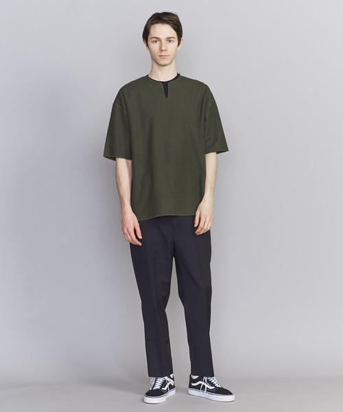 blurhms(ブラームス)の「<blurhms> OVER NECK SS/Tシャツ(Tシャツ/カットソー・メンズ・ブラック/オリーブ/ホワイト・3/2)」の7枚目の写真