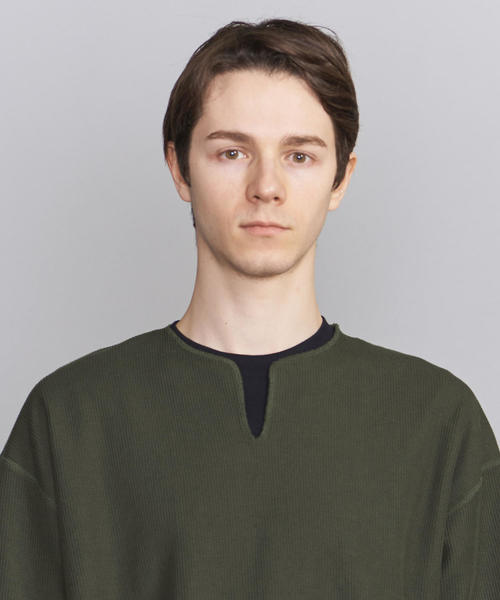 blurhms(ブラームス)の「<blurhms> OVER NECK SS/Tシャツ(Tシャツ/カットソー・メンズ・ブラック/オリーブ/ホワイト・3/2)」の8枚目の写真