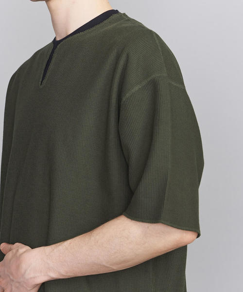 blurhms(ブラームス)の「<blurhms> OVER NECK SS/Tシャツ(Tシャツ/カットソー・メンズ・ブラック/オリーブ/ホワイト・3/2)」の9枚目の写真