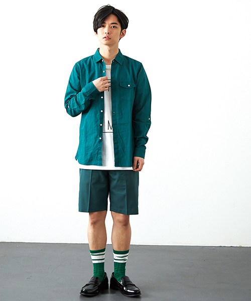 WEGO（ウィゴー）の「WEGO/ショートスラックス（スラックス・メンズ・グリーン/ブルー/ブラック/ベージュ・MEDIUM/LARGE）」の13枚目の写真