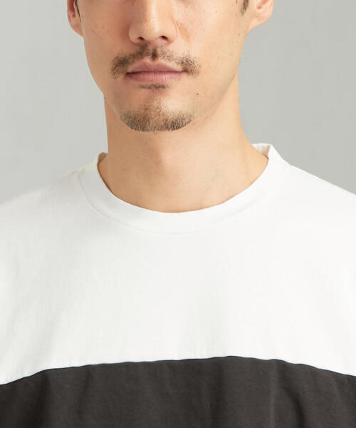 green label relaxing（グリーンレーベルリラクシング）の「CM ポンチ パネルシーム クルーネック SS 半袖 カットソー（Tシャツ/カットソー・メンズ・ベージュ/グレー/オリーブ・LARGE/SMALL/MEDIUM/X-LARGE）」の11枚目の写真