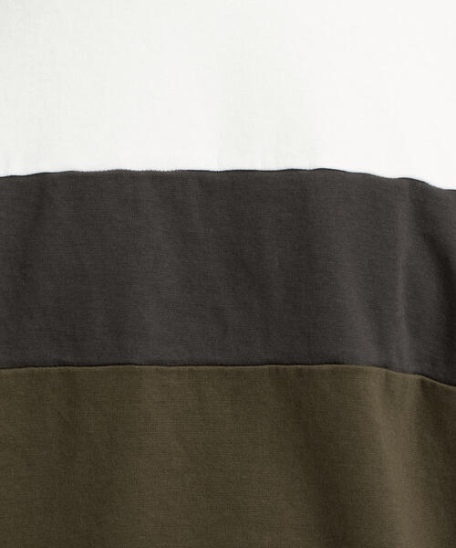 green label relaxing（グリーンレーベルリラクシング）の「CM ポンチ パネルシーム クルーネック SS 半袖 カットソー（Tシャツ/カットソー・メンズ・ベージュ/グレー/オリーブ・LARGE/SMALL/MEDIUM/X-LARGE）」の14枚目の写真