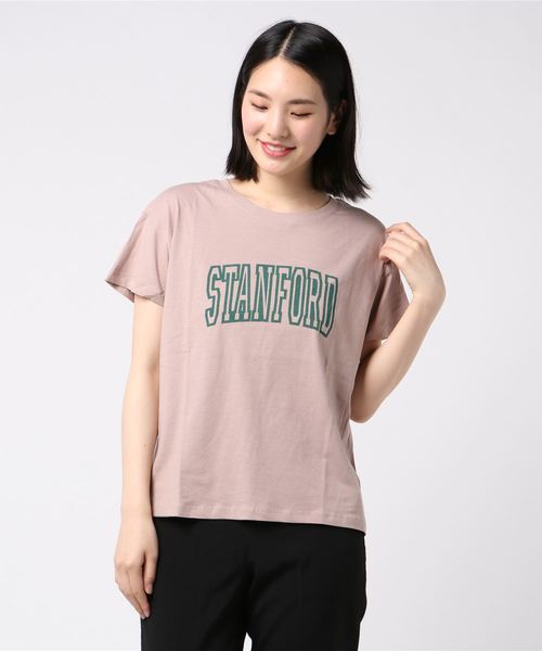 Samansa Mos2 blue（サマンサモスモスブルー）の「STANFORDＴシャツ（Tシャツ/カットソー・レディース・グレー/ベージュ/ライトベージュ/ブルー・ﾌﾘ-）」の3枚目の写真
