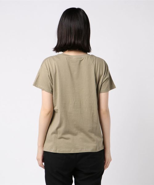 Samansa Mos2 blue（サマンサモスモスブルー）の「STANFORDＴシャツ（Tシャツ/カットソー・レディース・グレー/ベージュ/ライトベージュ/ブルー・ﾌﾘ-）」の6枚目の写真