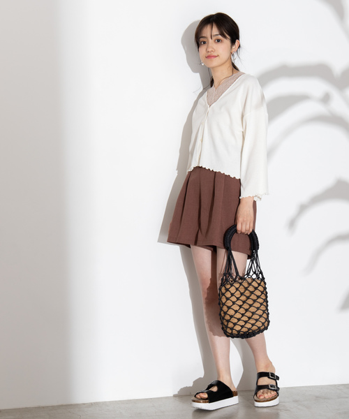 WEGO（ウィゴー）の「WEGO/2WAYレースキャミソール（キャミソール・レディース・ブラック/ピンク/グリーン/ベージュ/杢グレー/ホワイト/ライトブラウン・FREE）」の22枚目の写真