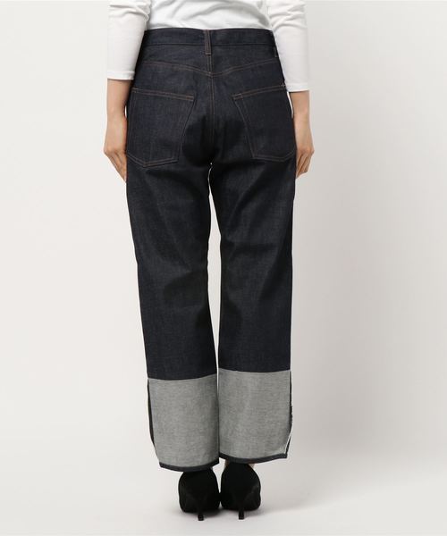 SLOBE IENA（スローブイエナ）の「TRADITIONAL WEATHERWEAR BI COLOR デニムパンツ（デニムパンツ・レディース・ネイビー・FREE）」の3枚目の写真