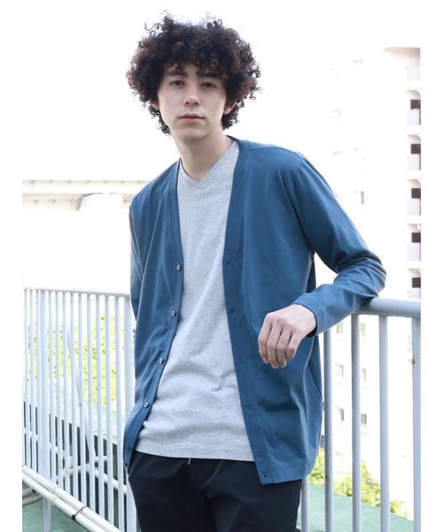 CRAFT STANDARD BOUTIQUE(クラフトスタンダードブティック)の「Vネックカットカーディガン○(カーディガン/ボレロ・メンズ・カーキ/ブルー/ネイビー/グレー系その他・M/LL/L)」の20枚目の写真