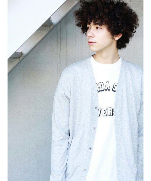 CRAFT STANDARD BOUTIQUE(クラフトスタンダードブティック)の「Vネックカットカーディガン○(カーディガン/ボレロ・メンズ・カーキ/ブルー/ネイビー/グレー系その他・M/LL/L)」の1枚目の写真