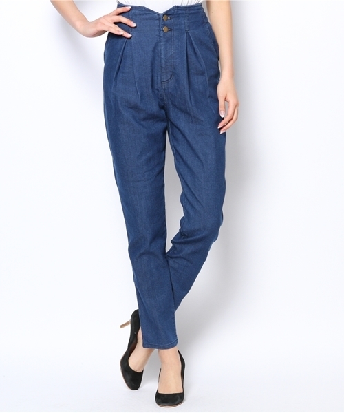 Chico（チコ）の「デニムハイウエストロングPT（その他パンツ・レディース・ホワイト/ネイビー/ブルー・FREE）」の13枚目の写真