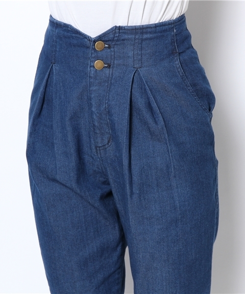 Chico（チコ）の「デニムハイウエストロングPT（その他パンツ・レディース・ホワイト/ネイビー/ブルー・FREE）」の8枚目の写真