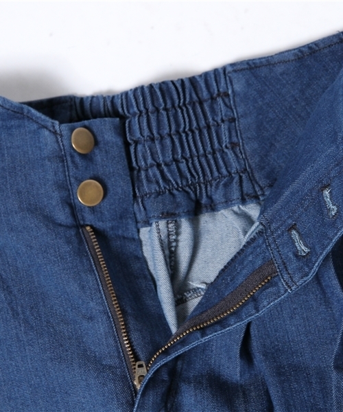 Chico（チコ）の「デニムハイウエストロングPT（その他パンツ・レディース・ホワイト/ネイビー/ブルー・FREE）」の11枚目の写真