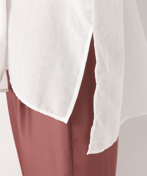 GLOBAL WORK（グローバルワーク）の「スキッパースリットチュニック/840721（シャツ/ブラウス・レディース・ホワイト/ライトグリーン/オレンジ系その他/ライトベージュ・FREE）」の15枚目の写真