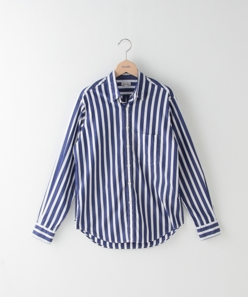 BEAUTY&YOUTH UNITED ARROWS(ビューティーアンドユースユナイテッドアローズ)の「<steven alan>100/2 BIG/ST RV/SM RG/シャツ◆(シャツ/ブラウス・メンズ・ネイビー・X-LARGE/SMALL/MEDIUM/LARGE)」の1枚目の写真