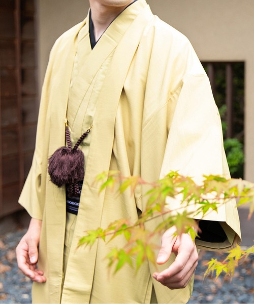 KYOETSU（キョウエツ）の「洗えるメンズ着物6点セット（着物・メンズ・ブラック/ネイビー/ブラウン/グレー/レッド/イエロー/ブルー/ライトオリーブ・LL/3L/S/M/L）」の7枚目の写真