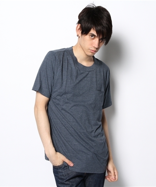 WHO'S WHO gallery(フーズフーギャラリー)の「杢天竺BIGクルーTee(Tシャツ/カットソー・メンズ・オフホワイト/ネイビー/ブラック・FREE)」の3枚目の写真