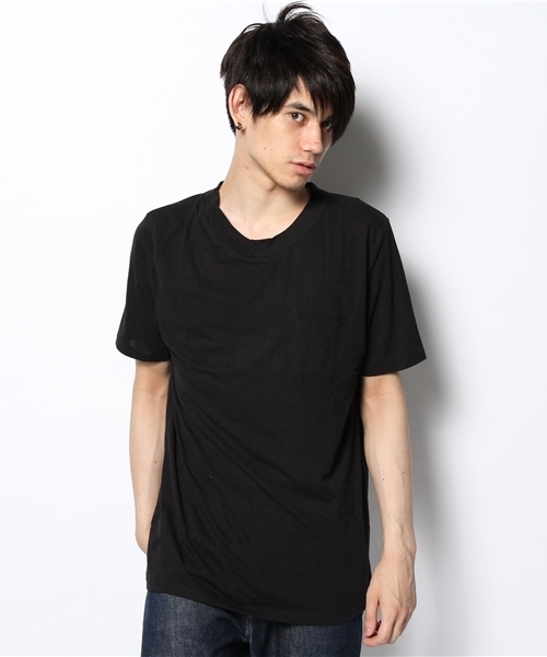 WHO'S WHO gallery(フーズフーギャラリー)の「杢天竺BIGクルーTee(Tシャツ/カットソー・メンズ・オフホワイト/ネイビー/ブラック・FREE)」の1枚目の写真