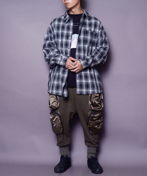 AFYF　サルエルパンツ AFYFBASICS OVERSIZENRWサルエル UTILITYカーゴ（スウェット