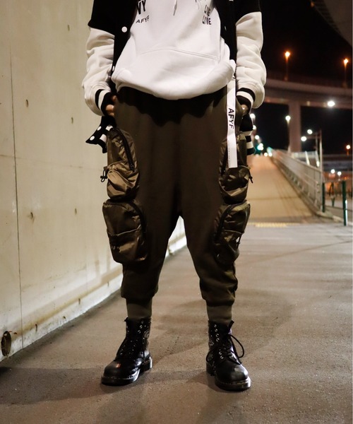 AFYF　サルエルパンツ AFYFBASICS OVERSIZENRWサルエル UTILITYカーゴ（スウェット