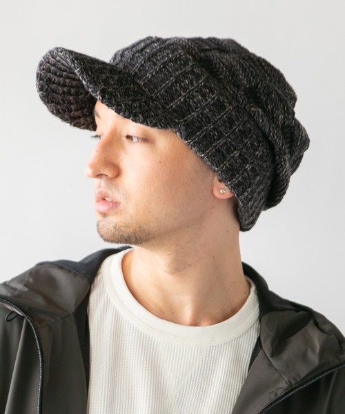 14+（イチヨンプラス）の「つば付きニット帽（ニットキャップ/ビーニー・メンズ・チャコールグレー/ブラック/ベージュ/ネイビー/グレー/オフホワイト/ワインレッド/ホワイト系その他/ブラック系その他/ピンク系その他/ブルー系その他/グレー系その他/ベージュ系その他/グレー系その他2/ホワイト系その他2/ピンク系その他4/ブルー系その他3/ブラック系その他2/ピンク系その他3/ブルー系その他2/グレー系その他5/グレー系その他4/グレー系その他6/ベージュ系その他2/ブラック系その他3/ホワイト系その他3/グレー系その他3/ベージュ系その他3/ピンク系その他2・FREE/LARGE）」の13枚目の写真