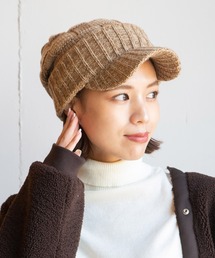 14+（イチヨンプラス）の「つば付きニット帽（ニットキャップ/ビーニー）」