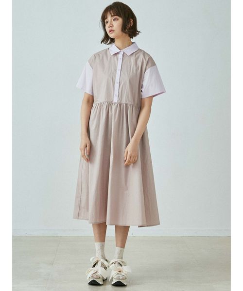 Merry Jenny メリージェニー の バイカラーシャツワンピース ワンピース Wear
