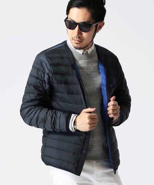 BEAMS（ビームス）の「Marmot×BEAMS / 別注 ダウンセーター（ダウンジャケット/コート・メンズ・ネイビー/ブラック・LARGE/SMALL/MEDIUM/X-LARGE）」の2枚目の写真