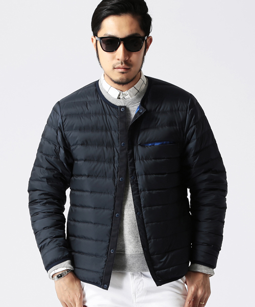 BEAMS（ビームス）の「Marmot×BEAMS / 別注 ダウンセーター（ダウンジャケット/コート・メンズ・ネイビー/ブラック・LARGE/SMALL/MEDIUM/X-LARGE）」の3枚目の写真