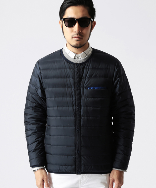 BEAMS（ビームス）の「Marmot×BEAMS / 別注 ダウンセーター（ダウンジャケット/コート・メンズ・ネイビー/ブラック・LARGE/SMALL/MEDIUM/X-LARGE）」の4枚目の写真