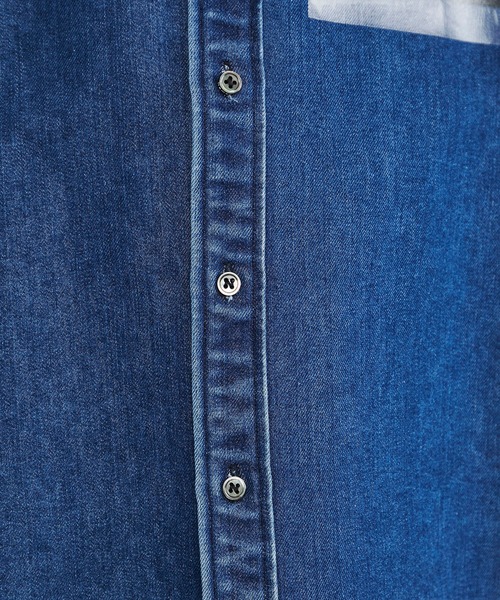 Name.（ネーム）の「【Name.】シャイニーデニムオーバーサイズシャツ/NMSH-20SS-004（シャツ/ブラウス・メンズ・ライトブルー/ブルー・SMALL/MEDIUM/LARGE）」の7枚目の写真