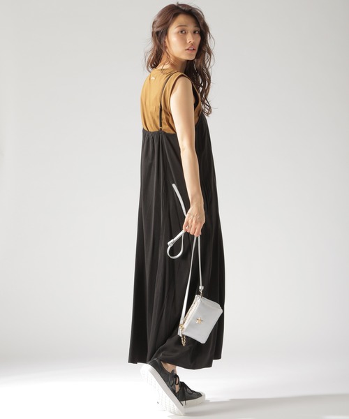 BAYFLOW(ベイフロー)の「キャミワンピース(ワンピース・レディース・ブラック/ピンク/マスタード・FREE)」の5枚目の写真