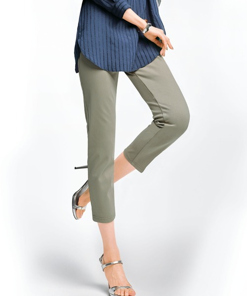 BELLUNA PLUS（ベルーナ）の「美ストレッチ素材アンクル丈レギンスパンツ股下６０cm（その他パンツ・レディース・ブラック/グレー/オフホワイト/オリーブ/イエロー/インディゴブルー/杢グレー/ケミカルウォッシュ/モカ/ベージュ/ライトグレー/イエロー系その他/ライム/セージグリーン/ブラウン系その他/グレー系その他・SMALL/MEDIUM/LARGE/X-LARGE）」の10枚目の写真