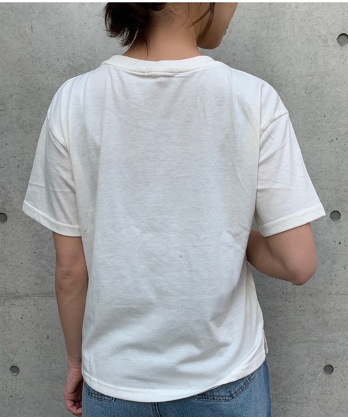 FUN.TRINITY（ファン トリニティー）の「フロントロゴＴシャツ（Tシャツ/カットソー・レディース・オフホワイト/ブラック/テラコッタ/ピンク・FREE）」の5枚目の写真