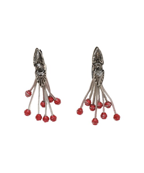 TOGA PULLA（トーガ　プルラ）の「【TOGA PULLA(トーガプルラ)】メタルモチーフイヤリング　TP02-AK271（イヤリング・レディース・レッド/シルバー・FREE）」の8枚目の写真