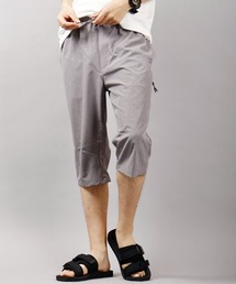 Hanes ストレッチ ポリエステル杢 シャーリング クロップドパンツ