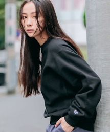 【Champion】レディース チャンピオン リバースウィーブ クルーネック スウェット 12オンス トレーナー