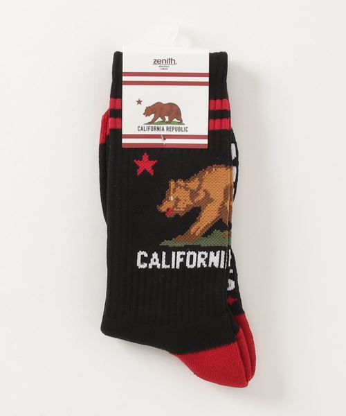 ZENITH(ゼニス)の「【ZENITH】CALIFORNIA GRIZZLY SOCKS(ソックス/靴下・メンズ・ホワイト/ブラック/ネイビー/グレー/レッド/イエロー/オレンジ・FREE)」の9枚目の写真