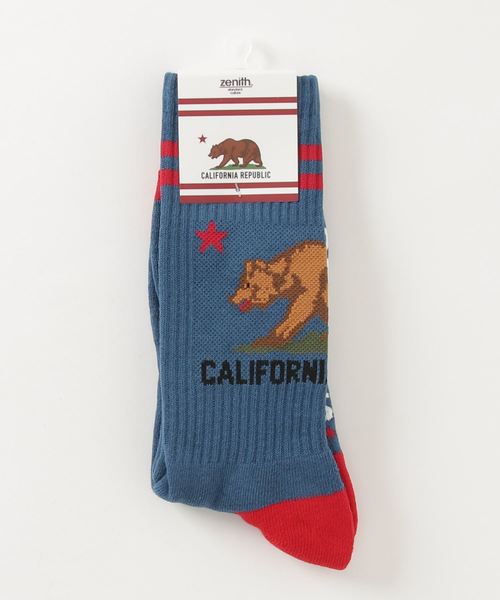 ZENITH(ゼニス)の「【ZENITH】CALIFORNIA GRIZZLY SOCKS(ソックス/靴下・メンズ・ホワイト/ブラック/ネイビー/グレー/レッド/イエロー/オレンジ・FREE)」の11枚目の写真