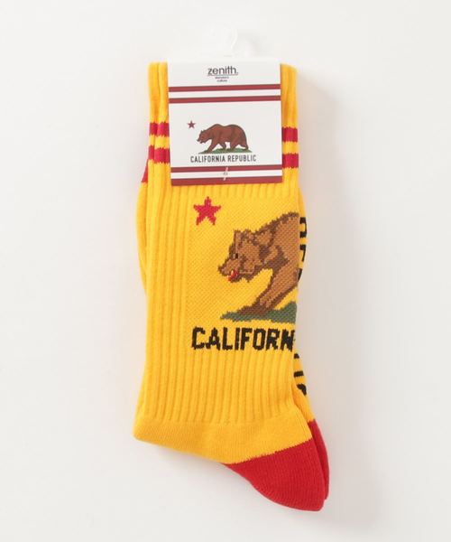 ZENITH(ゼニス)の「【ZENITH】CALIFORNIA GRIZZLY SOCKS(ソックス/靴下・メンズ・ホワイト/ブラック/ネイビー/グレー/レッド/イエロー/オレンジ・FREE)」の12枚目の写真