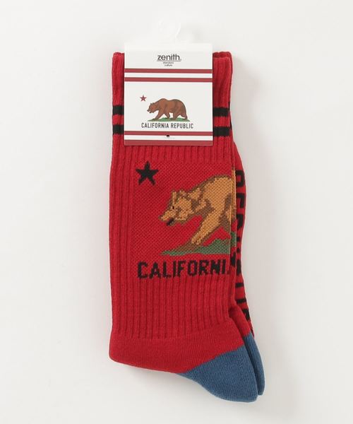 ZENITH(ゼニス)の「【ZENITH】CALIFORNIA GRIZZLY SOCKS(ソックス/靴下・メンズ・ホワイト/ブラック/ネイビー/グレー/レッド/イエロー/オレンジ・FREE)」の13枚目の写真