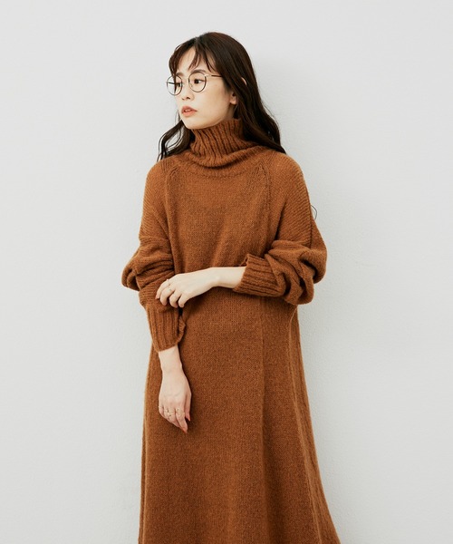 Libra Cue（リブラ キュー）の「【2020/AW】ウールブレンドロングニットワンピース（ニット/セーター・レディース・ネイビー/レッド/キャメル・FREE）」の19枚目の写真