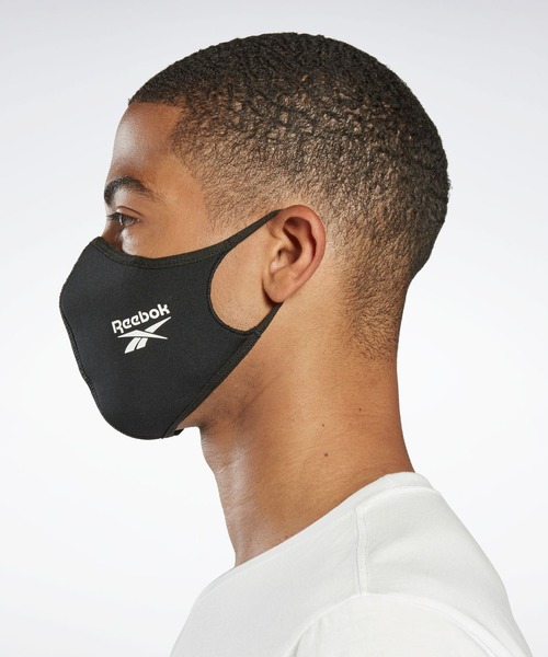 Reebok（リーボック）の「フェイス カバー 3枚組 / Face Covers 3-Pack（マスク・メンズ・ブラック・FREE）」の2枚目の写真