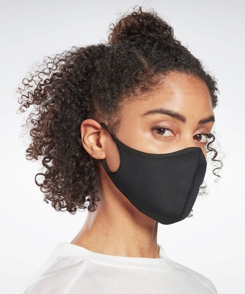 Reebok（リーボック）の「フェイス カバー 3枚組 / Face Covers 3-Pack（マスク・メンズ・ブラック・FREE）」の4枚目の写真
