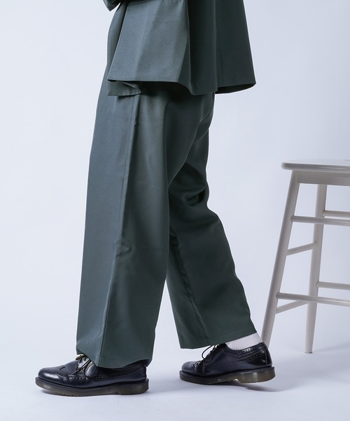 kutir(クティール)の「1タックストレートパンツ setup(その他パンツ・メンズ・チャコールグレー/ライトブルー/ブラウン・SMALL/MEDIUM/LARGE)」の2枚目の写真