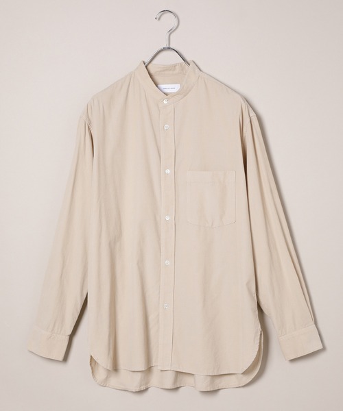 ADAM ET ROPE'(アダムエロペ)の「トルファンコール バンドカラーシャツ(シャツ/ブラウス・メンズ・ベージュ/カーキ・S/M/L)」の2枚目の写真