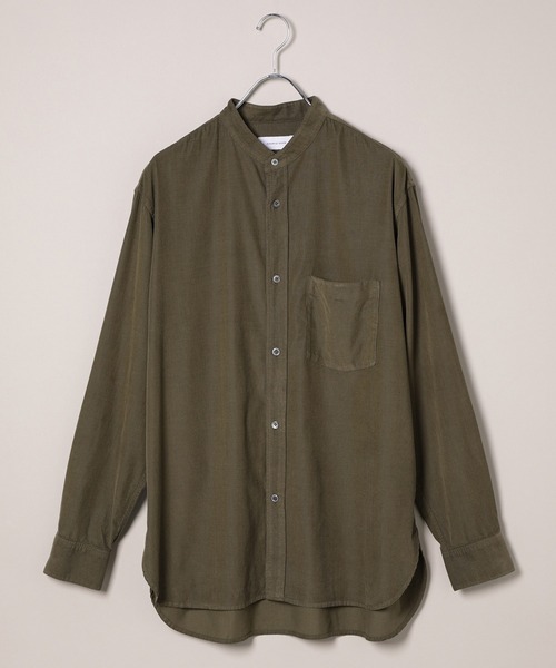ADAM ET ROPE'(アダムエロペ)の「トルファンコール バンドカラーシャツ(シャツ/ブラウス・メンズ・ベージュ/カーキ・S/M/L)」の1枚目の写真