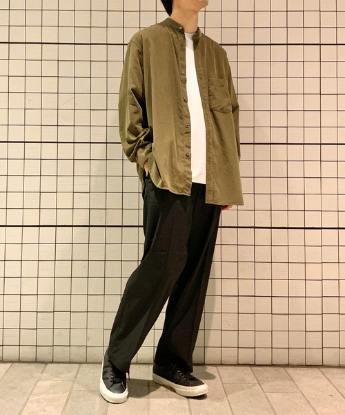 ADAM ET ROPE'(アダムエロペ)の「トルファンコール バンドカラーシャツ(シャツ/ブラウス・メンズ・ベージュ/カーキ・S/M/L)」の14枚目の写真