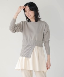 シャツドッキングニットチュニック